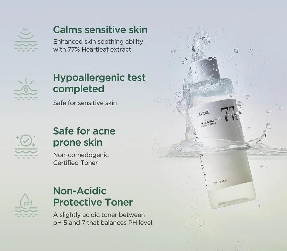 ANUA heartleaf 77% soothing toner 250ml big size