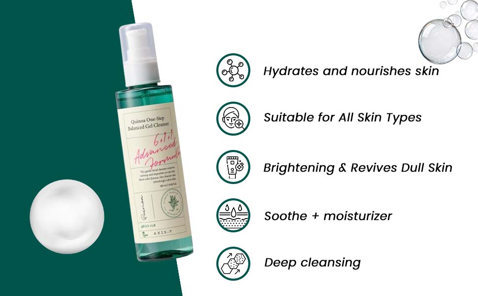 AXIS-Y Quinoa One Step Balanced Gel Cleanser (180ml large size )