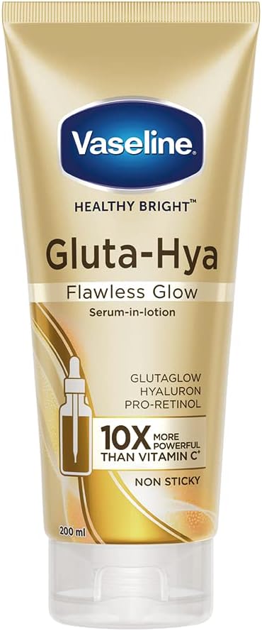Vaseline Gluta-Hya Serum Burst UV Lotion - Flawless Bright 70x -200ml