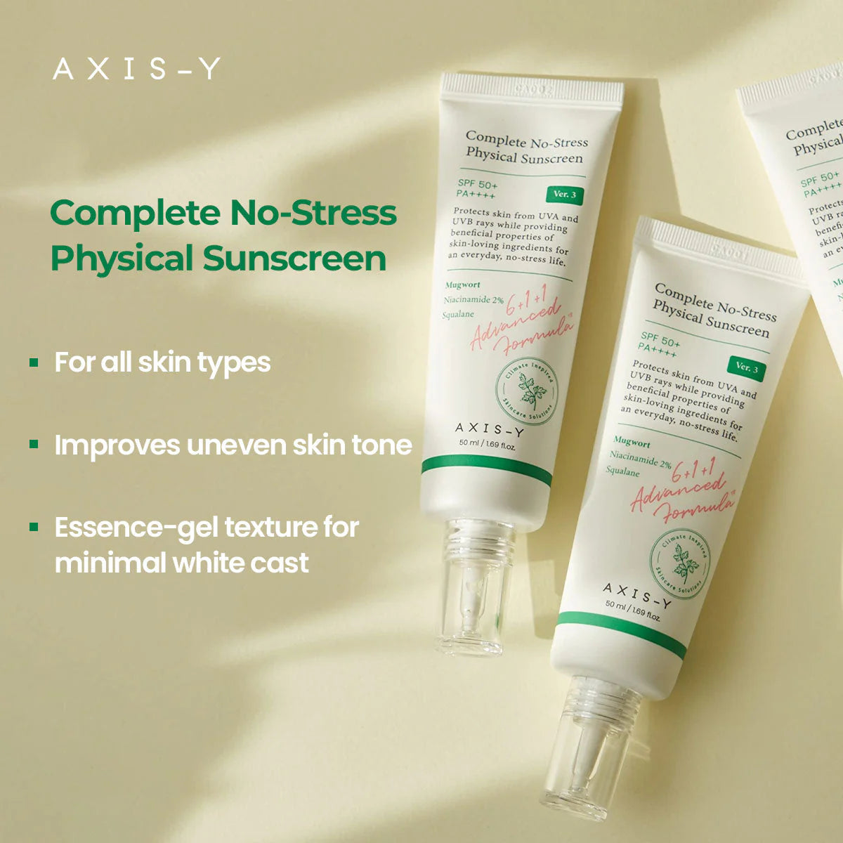 AXIS-Y Complete No Stress Physical Sunscreen SPF 50