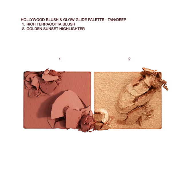 CHARLOTTE TILBURY HOLLYWOOD BLUSH & GLOW GLIDE PALETTE  TAN TO DEEP