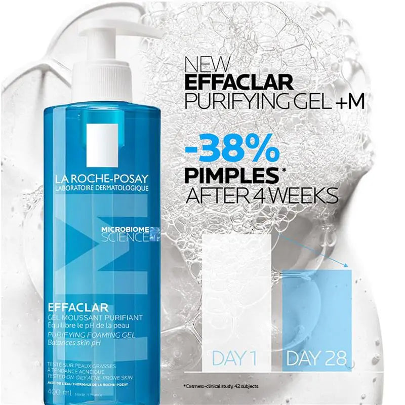 La Roche Posay EFFACLAR Purifying Foaming Gel For Oily Sensitive Skin cleanser ( pump )