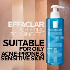 La Roche Posay EFFACLAR Purifying Foaming Gel For Oily Sensitive Skin cleanser ( pump )