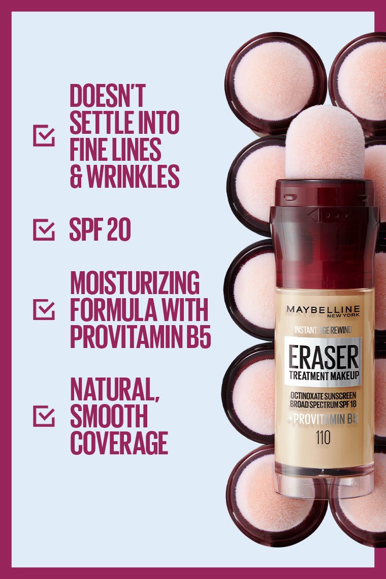 Maybelline INSTANT age rewind foundation + concealer